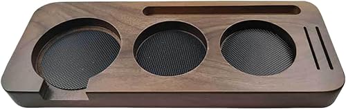 Soporte para manipulación de café expreso, soporte para portafiltros de café, almacenamiento multiusos, estación de soporte de 3 agujeros para