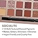 W7 Socialite Pressed Pigment Palette - 18 Pink Nude Colors - Flawless Long-Lasting Glam Makeup
