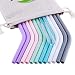 Reusable Straws Silicone Drinking Straws FDA and LFGB Approved 12 pcs 10" Extra Long Regular Size for 30/20oz Yeti/Ozark/Rtic Tumblers+2Pcs Brushes+ 1 Linen Pouch