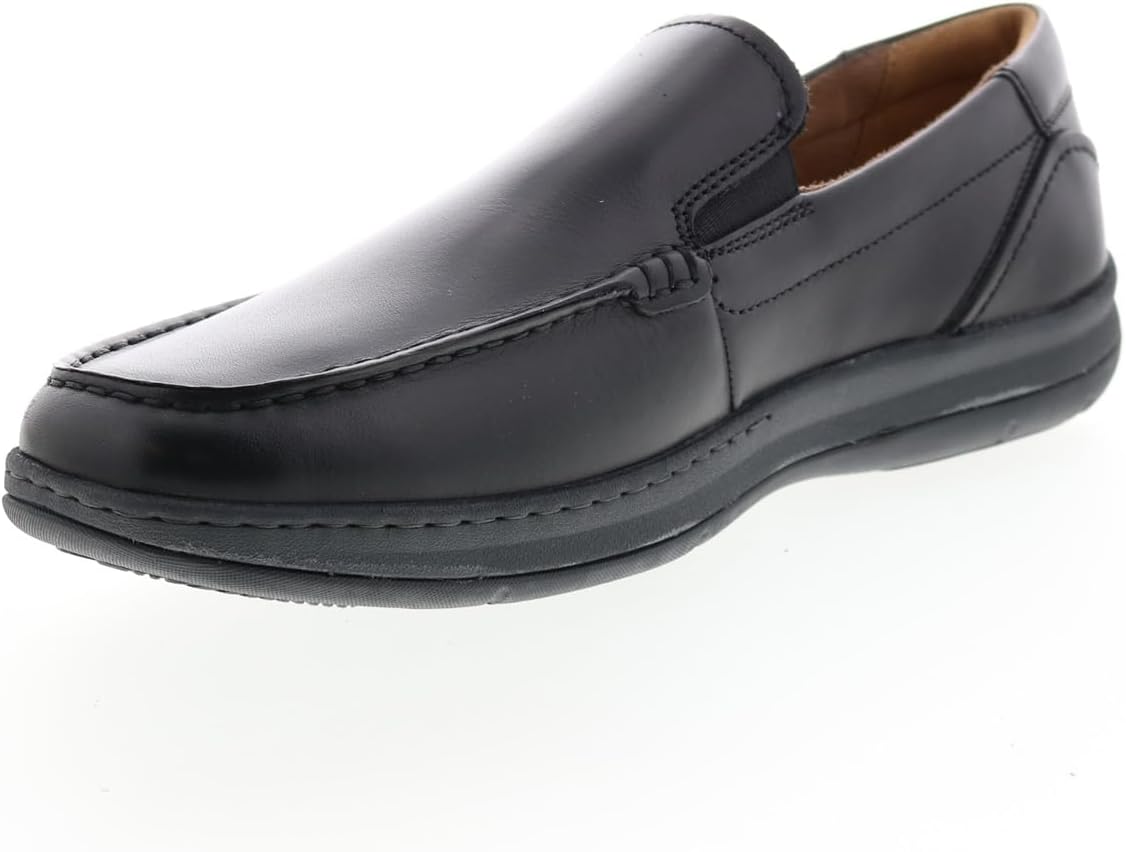 Florsheim Central Moc Toe Venetian Loafer Black Smooth Leather 8 M (D)