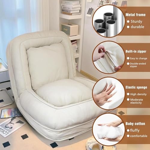 Sofá cama convertible para falta de espacio: puf tatami con 2 almohadas cómodas 5