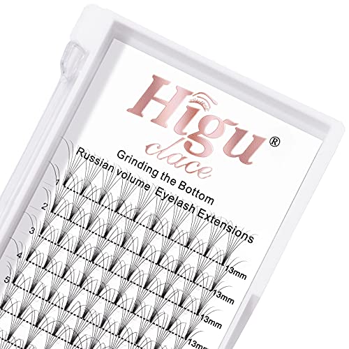 Premade Fans Volume Eyelash Extensions 3D|4D|5D|6D 0.07/0.10mm Curl C/D 8mm~17mm 6D 0.07 C 13mm Short Stem Russian Premade Lash Extension Fans Premade Volume Fans(6D 0.07 C 13mm)