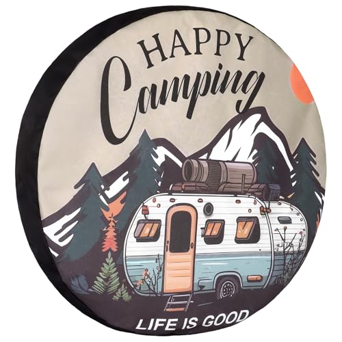 15 Inch Spare Tire Cover for RV Trailer Weatherproof Universal Wheel Protectors for RV Spare Tire Cover Camper Travel Trailer SUV Truck Travel Trailers Accessories by Easywiny - Used condition - CA$26.40
