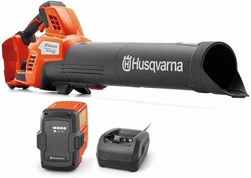Husqvarna Leaf Blaster 970569904 - Soplador de hojas inalámbrico alimentado por batería de 350iB, soplador de 200 MPH de 800 CFM con motor sin