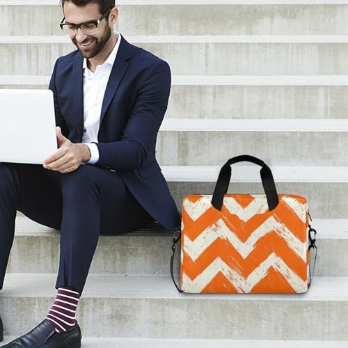 Maletín portátil para laptop 15.6" naranja y blanco miniatura 3