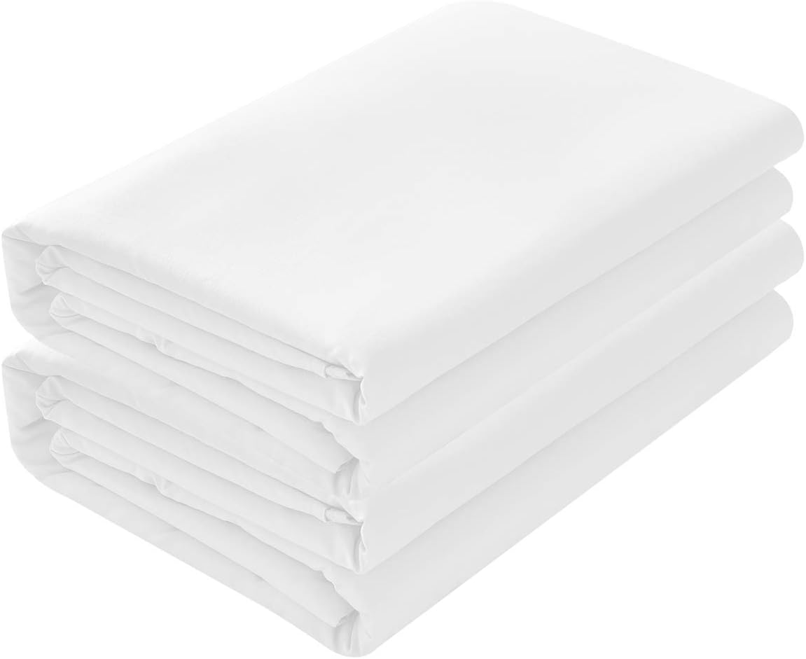Basic Choice 2-Pack Flat Sheets, Breathable Series Bed Top Sheet, Wrinkle, Fade Resistant, Standard 100 by Oeko-Tex - King/Cal King, White : Home & Kitchen