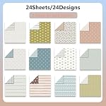 Colabrili Boho Pattern Scrapbook Paper, 12x12 Inch, 24 Sheets, Multi-colored, Square, Recycled Matte