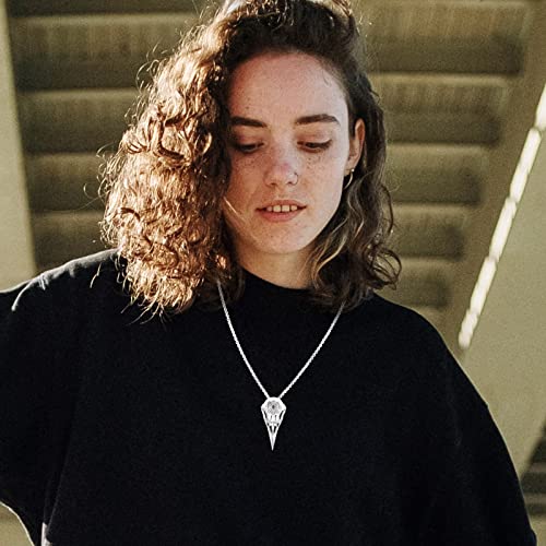 Eusense Viking Necklace Raven Skull #TOP5