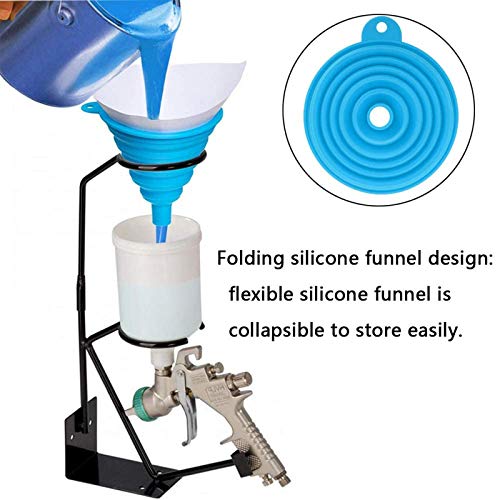 ROIIKETU 200 Stück Lacksiebe, Einweg Farbe Papier Siebe mit 1 Stück Silikon Filter,Einweg Lackfilter für Autolack Lacksieb Wassertransferdruck,Filtern Farbe