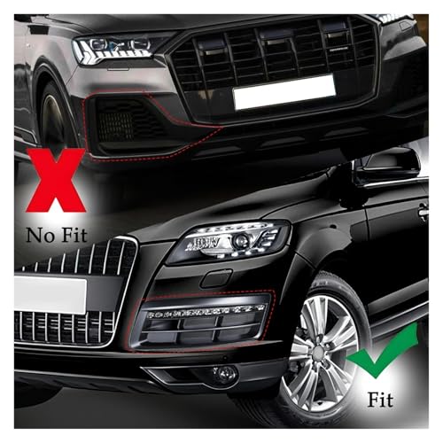 Couvercle de calandre noir résistant pour pare-choc avant Q7 DRL