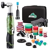 BATOCA S6 Mini Pulidor a Batería,12V Máquina de Pulir Kit para Detailing,Pulidor Coche DA&RO,1000-5000RPM /4200-21000RPM,3 Bases (25mm/50mm/75mm),Lijadora Abrillantar Pulir Autos,Motos,Faros