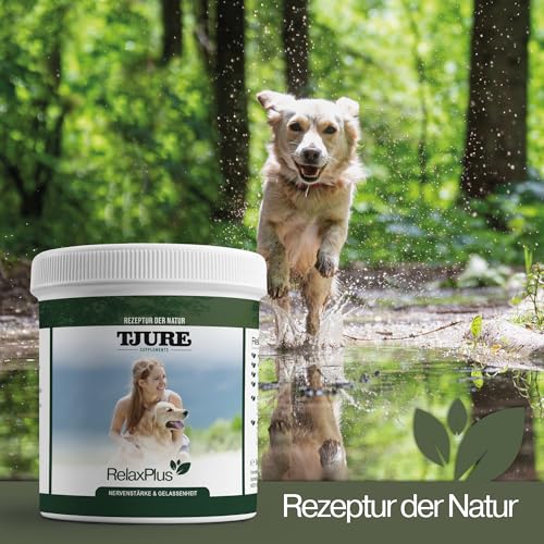 TJURE Relax Plus 500 g Pulver | Ergänzungsfuttermittel mit B‑Vitaminen, Magnesium & L‑Tryptophan | Zur ernährungsphysiologischen Unterstützung in besonderen Phasen
