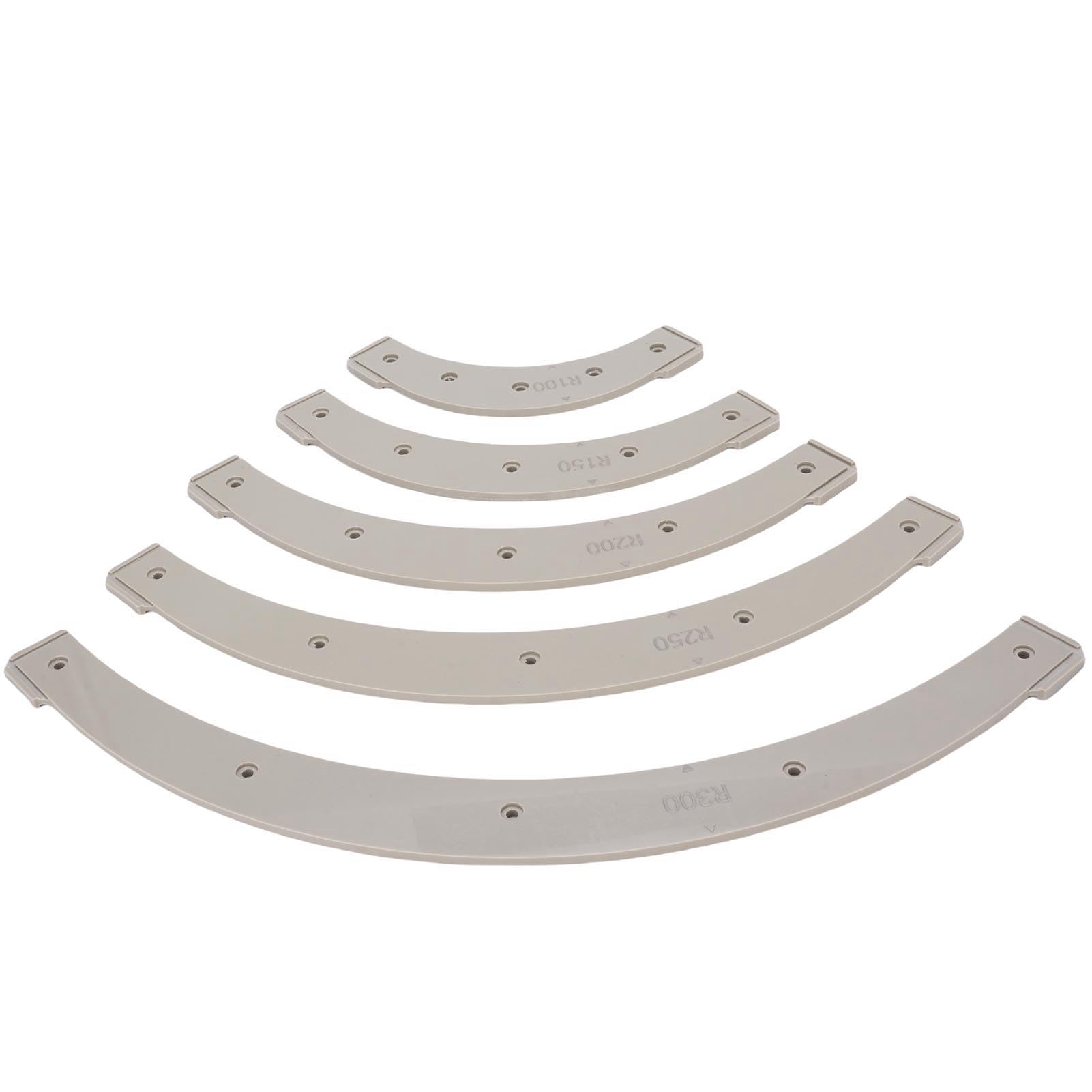 banapoy Holzbearbeitungs-Rundeckenradius-Schablonen, Fräser-Radiuslehre aus Aluminiumlegierung R100 R150 R200 R250 R300, Fräser-Ecklehre für Holzbearbeitung, Schrank
