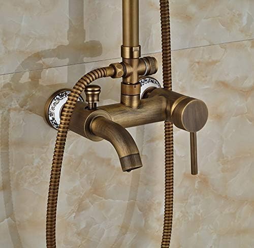 Robinet mitigeur de douche pluie avec douchette à main jet réglable - 4