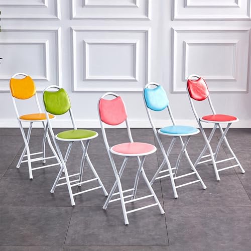 Chaise pliante portable robuste 150kg gain de place jaune - 6