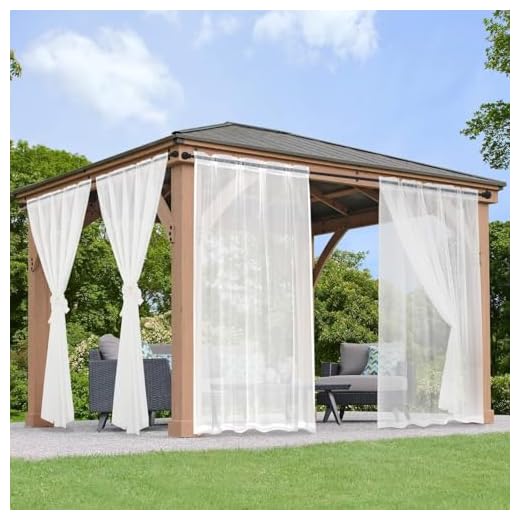 Outdoor Sheer Curtains with Privacy Features