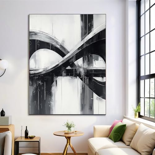 ALTCIRNMD Impresión De Pintura Puente De La Autopistacon Lienzo Gris,Carteles Líneas Circularespara Salon Decoración De Sala De Estar,Cuadros De Decoración Pared 30X40Cm