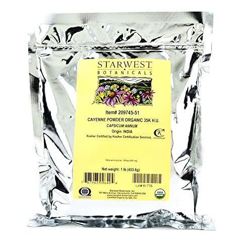 Starwest Botanicals Organic Cayenne Pepper Powder 35,000 SHU, 1 Pound (Pack of 1) Cover