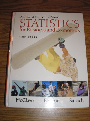 Statistics for Business and Economics 0130466433 Book Cover
