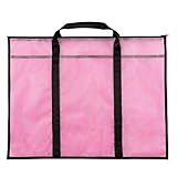 Art Mesh Vinyl Storage Bag with Handle and Zipper, Waterproof Art Supply Storage Transparent Bag for...