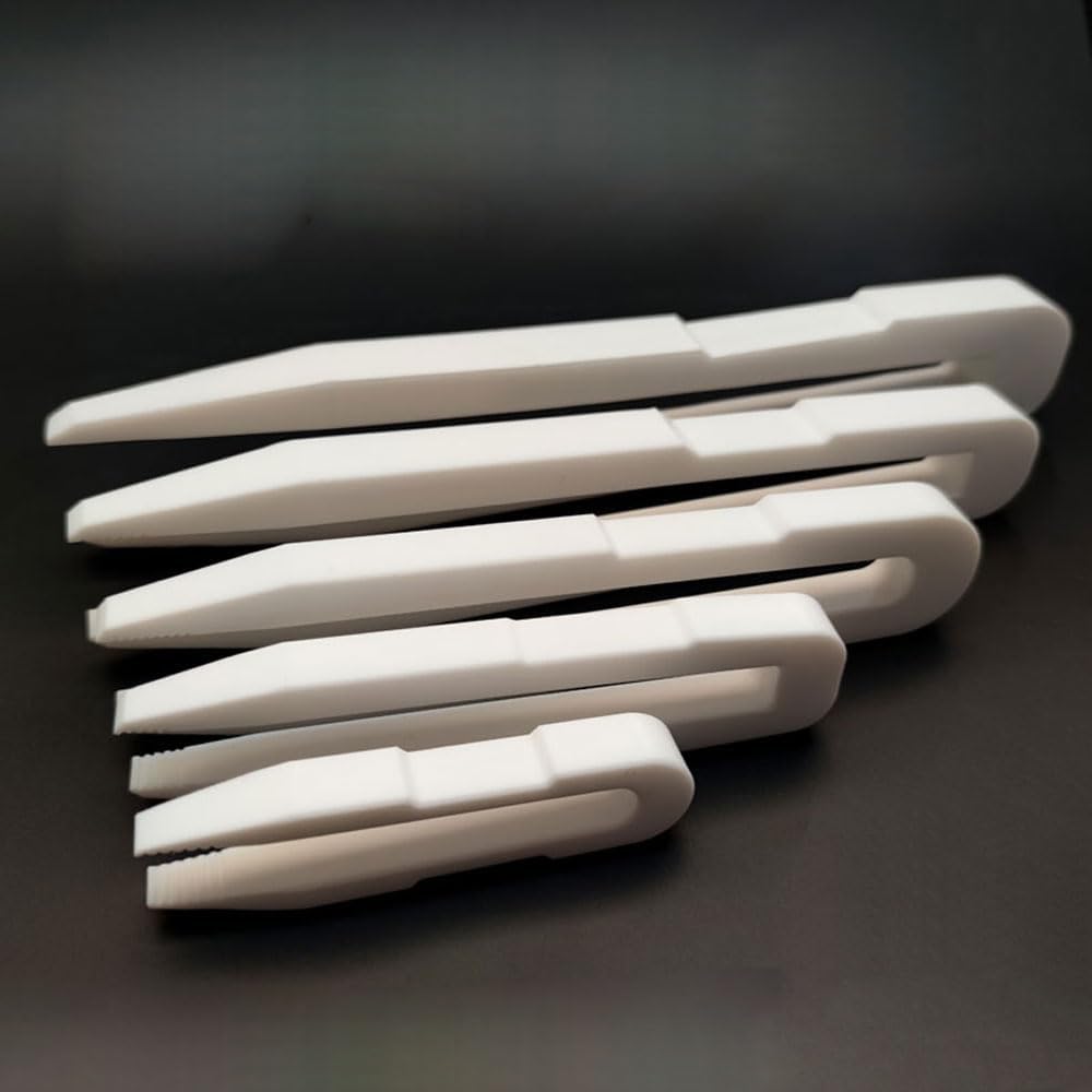 High-Temperature Resistant PTFE PEFT Tweezers - Acid/Alkali Resistant, 100/150/200mm, Non-Stick Handheld Clips(150mm)