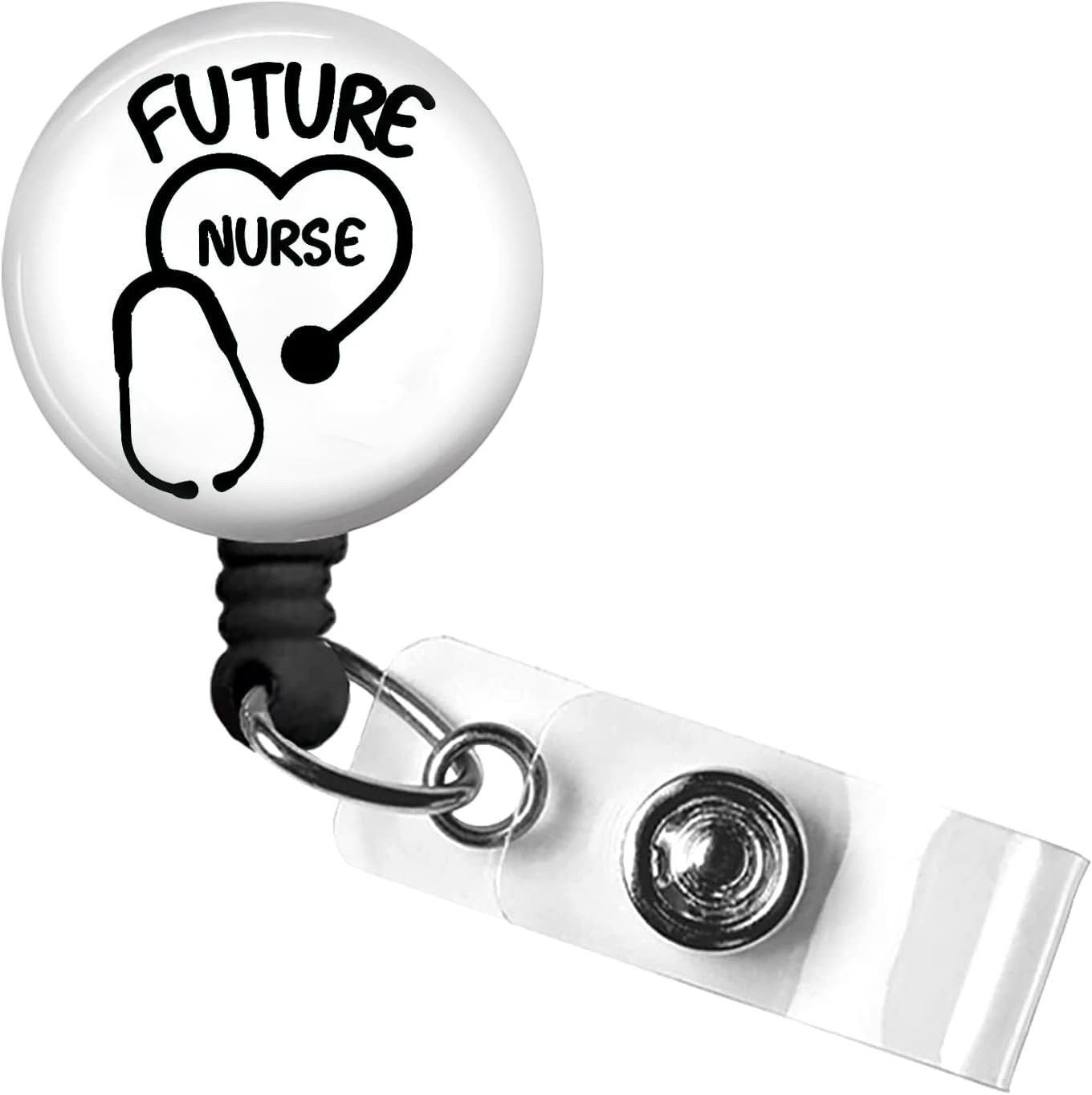 Future Nurse Nursing Doctor Medical Badge Reel,Retractable Name Card Badge Holder with Alligator Clip,RN Nurse Badge ID,Office Employee Name Badge (10)