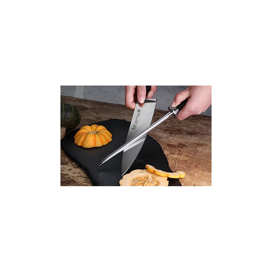 Cangshan TV2 Series 1023046 Swedish 14C28N Steel Forged 14-Piece DENALI Magnetic Knife Block Set, Acacia