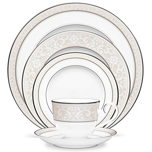 Noritake Montvale Platinum 20Pc China Set, Service for 4