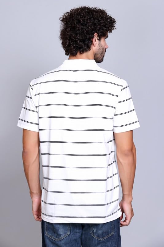 Image of SANE ORIGINALS Half Sleeve Polo T-Shirt for Men with Pocket || Stripe Collar and Pocket T-Shirt for Men Half Sleeves