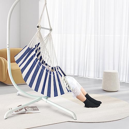 Chihee Hängesessel Hängeschaukel Maximal 500 Pfund Inklusive 2 Kissen Stahl Spreizstange mit Anti-Rutsch-Rillen Tragbarer Hängesessel Seitentasche Großer Macrame Bohemian Stuhl Innen Außen – Bild 3