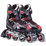 [Protección de seguridad]: protección de doble capa de patines, puntera gruesa, resistente al desgaste y anticolisión, puede proteger eficazmente sus pies