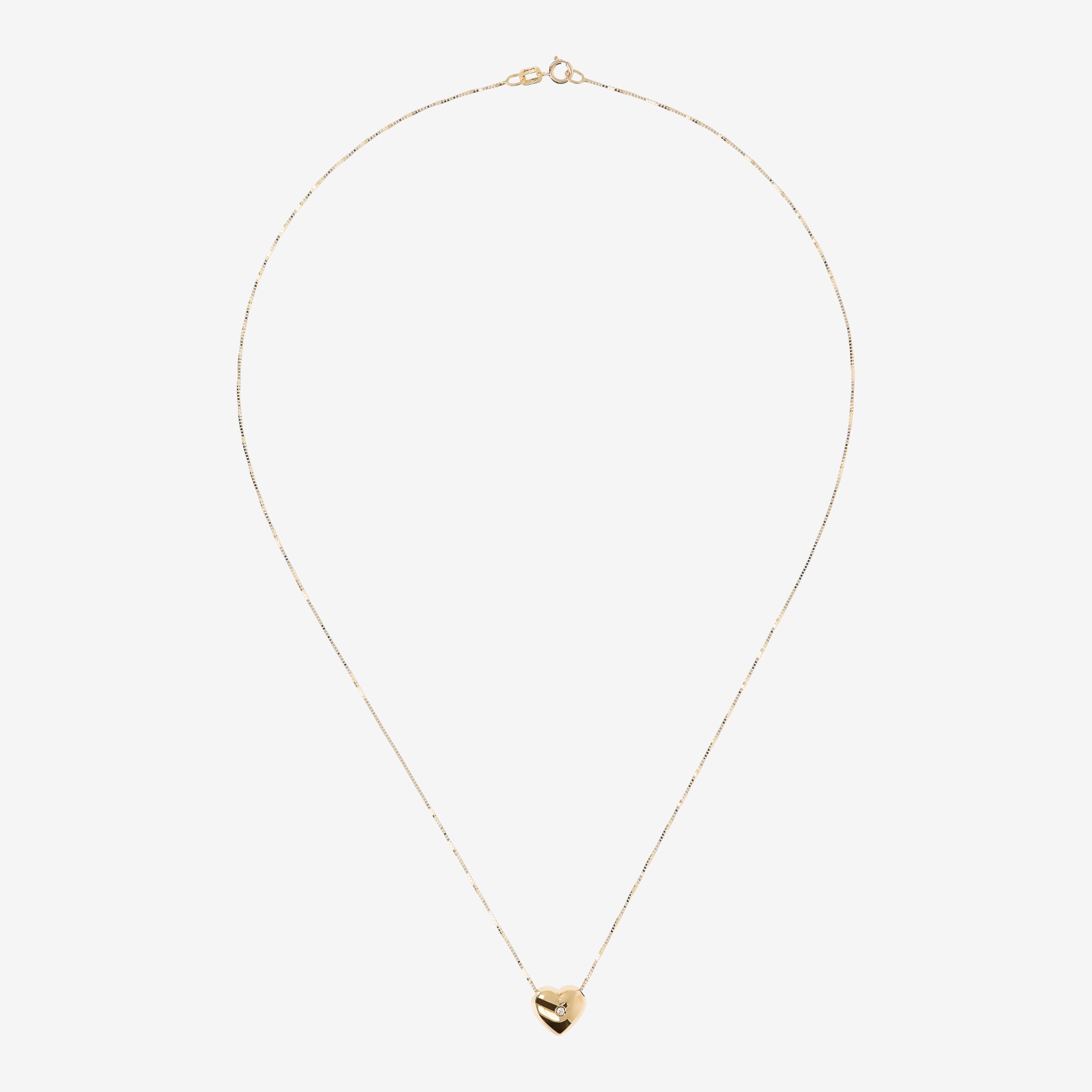 MILOR - Collana Donna Oro con Cuore; Collana Donna con Ciondolo e Pietra; Regalo Compleanni, Anniversari, Festa Mamma