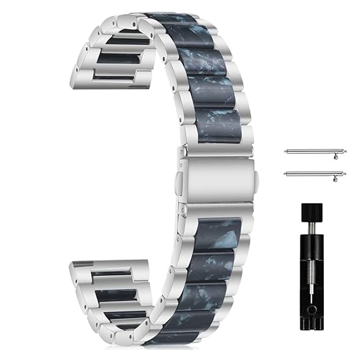 [MokaZii] 20mm �����o���h Garmin Approach J1/Forerunner 570 42mm/165/165 Music/Approach S44/S50/Vivoactive 6/5 �Ή� Garmin Venu Sq 2 �p 