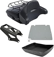 Vista 19 de TCMT Chopped Tour Pack Respaldo de maletero Placa base de montaje para Harley Touring Road Street Electra Glide Road King 2009-2013