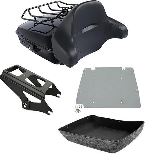 Miniatura 19 de TCMT Chopped Tour Pack Respaldo de maletero Placa base de montaje para Harley Touring Road Street Electra Glide Road King 2009-2013