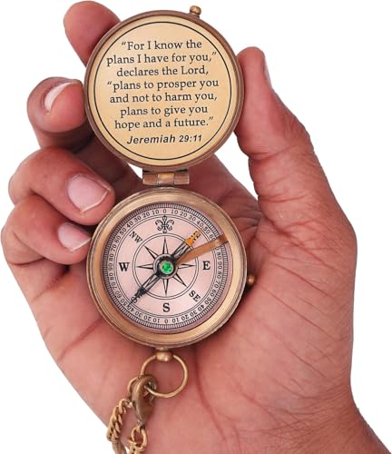 Confirmation Gifts for Teenage Boys, Baptism Gift for Boys, First Communion Gift, Inspirational Gods Compass.