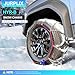Auto Fixing Snow Chains for Pickup Trucks & SUVs, Heavy Duty Tire Chains with Self-Tensioning, Quick Install Emergency Traction Chains for Car Tires 265 275 285 305, Set of 2 (HYR-B)