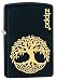 Zippo Custom Lighter: Engraved Tree of Life - Black Matte 78813