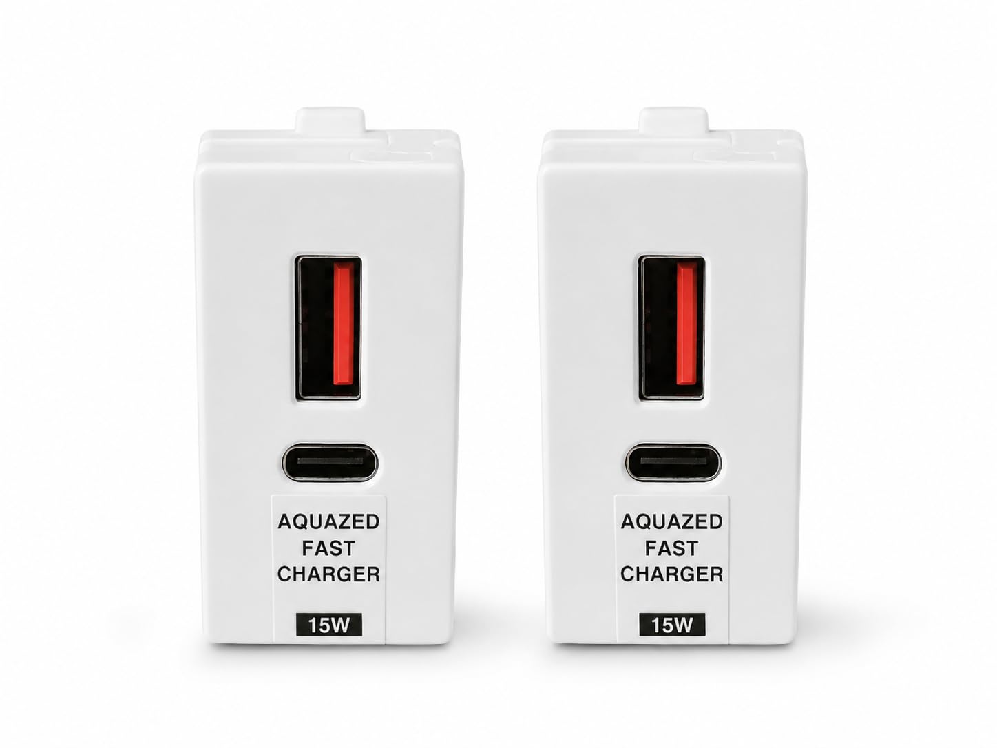 USB Charger Socket Modular Penta Model Super Fast Charger Dual Point USB and Type C 15 Watt to 25 Watt for Switch Board QC PD 3.0 (Penta Model Pack of 2 pcs)-image-21