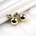 DDU(TM) 1 Pair Gold- Charming Double Artificial Bead Earring Ear Stud