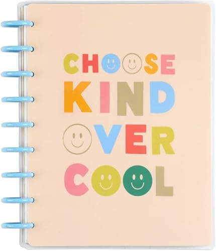 Happy Planner - Agenda escolar 2023, planificador diario de 12 meses encuadernado en disco, semanal y mensual, julio de 2023 a junio de 2024, diseño