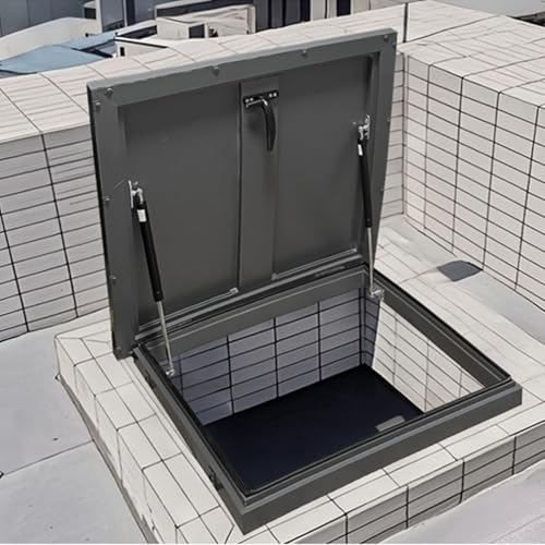 Puerta de aleación de aluminio transitable con techo de acero resistente 3