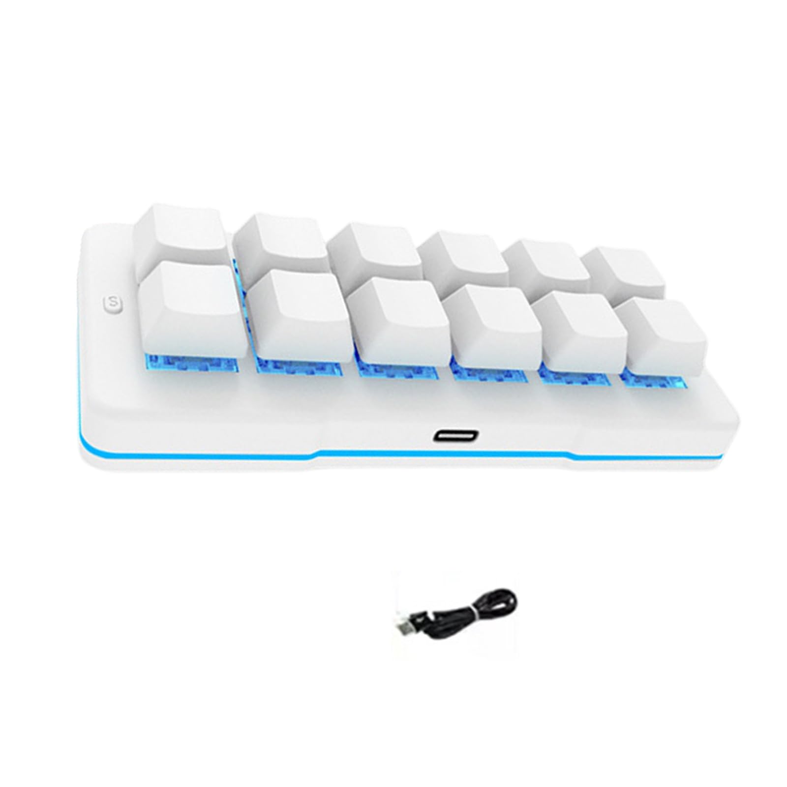 Tastiere meccaniche programmabili USB C con cavo a 12 per computer Tastierino numerico multimediale Tastierino meccanico USB C