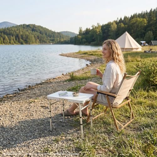 Mesa de Camping Plegable YihuiKo con Altura Ajustable, Mesa Pequeña Portátil miniatura 2