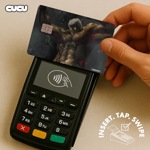 Armored Titan Credit Card Skin Debit Card Stickers for Key, Debit, Credit, Bank Card 4PCS Card Skin for Adults4