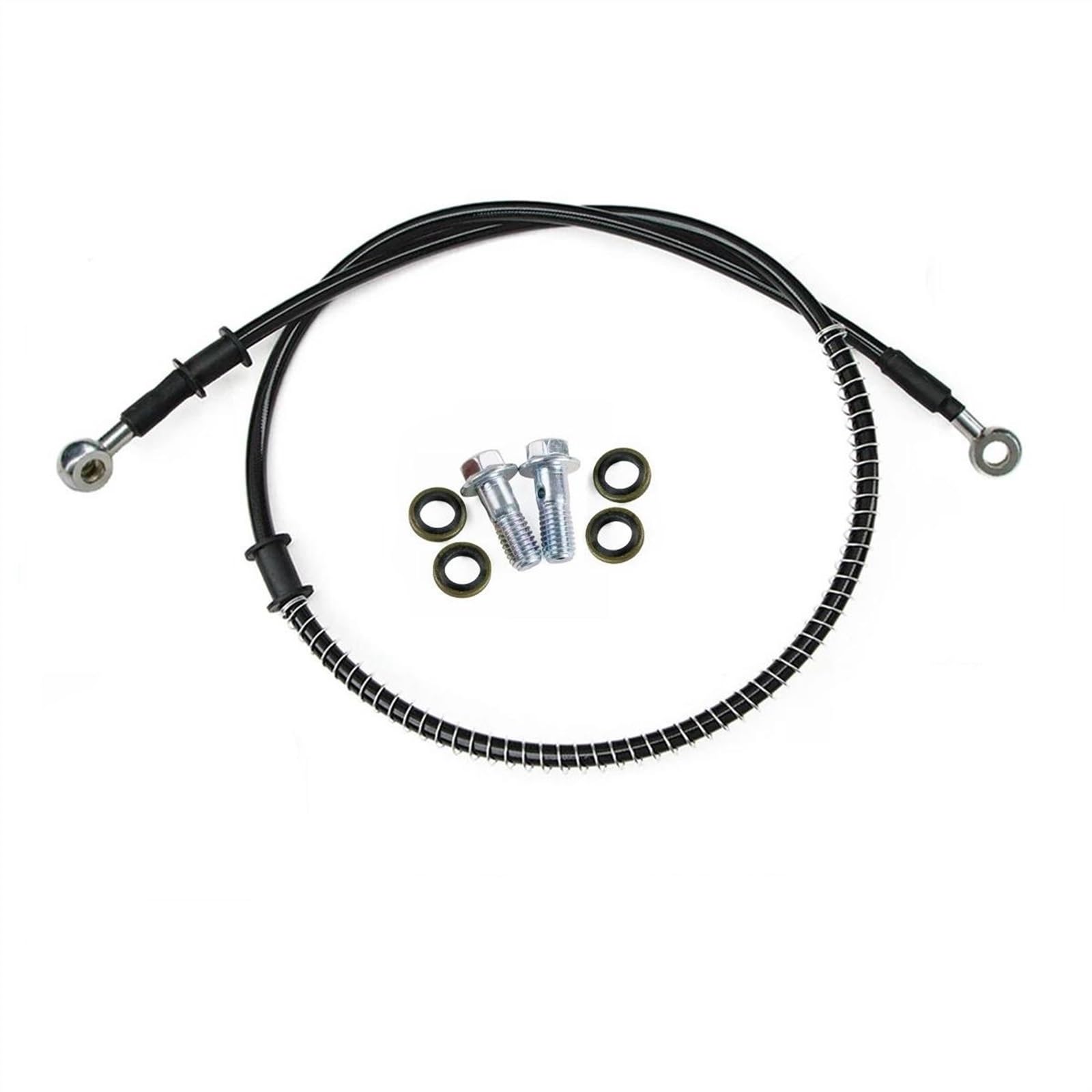 Ksxzw One Color Motorbike Part 400Mm-2300Mm M8 0° Motorcycle Braided Steel Hydraulic Brake Line Clutch Oil Hose Tube Pipe(800Mm)