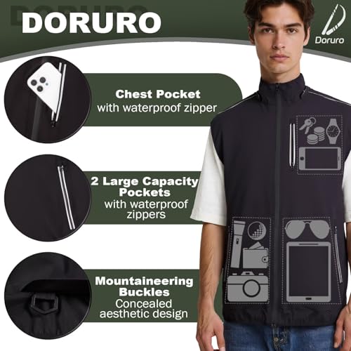 Mens Windproof Lightweight Golf Vest Sleeveless Softshell Jacket Quick Dry Running Hiking Sports Outerwear for Men4