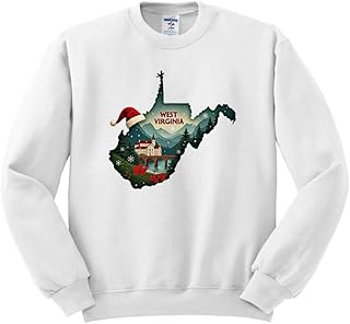 TeesAndTankYou Christmas In West Virginia Sweatshirt Unisex