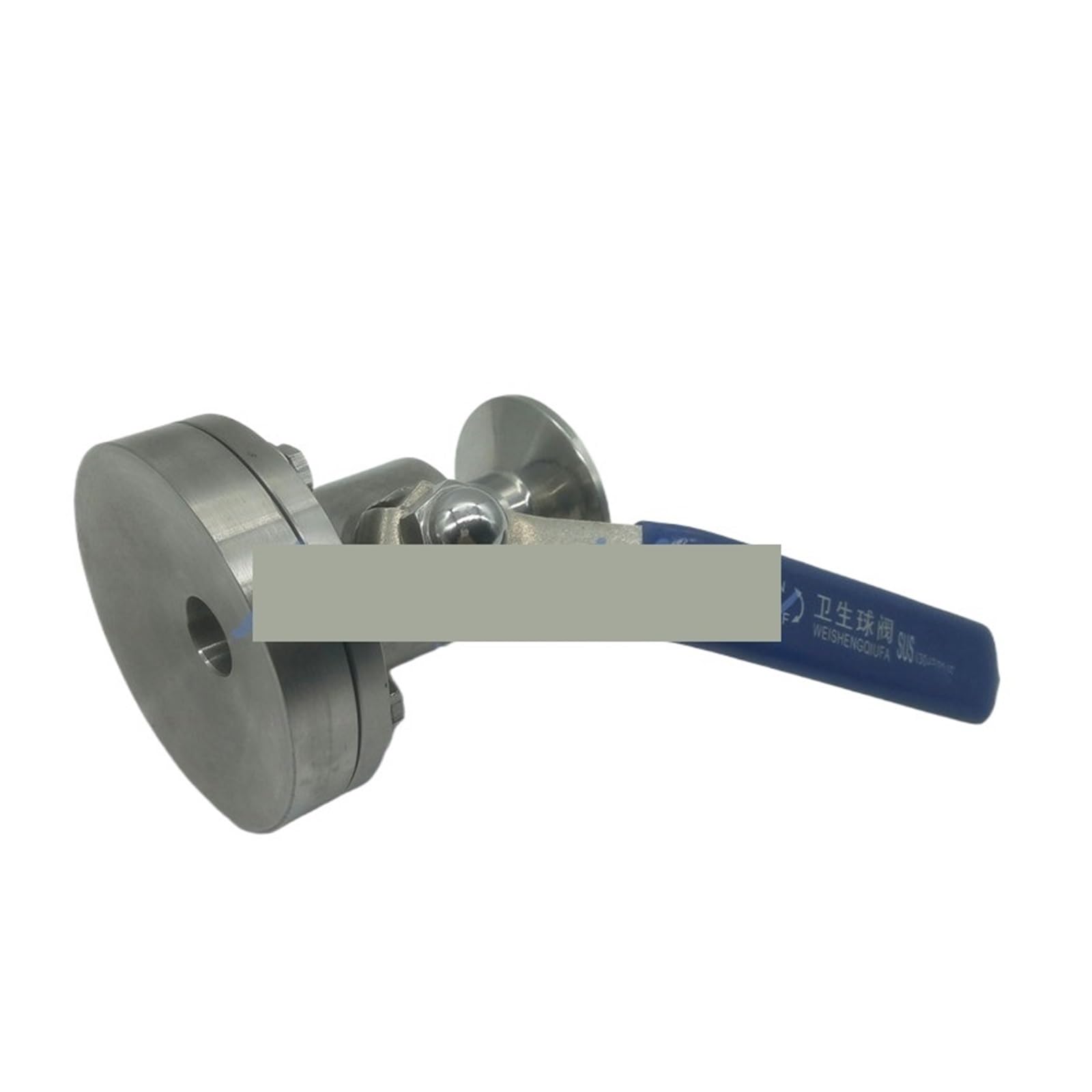 3/4" Stainless Steel 304 Sanitary Tank Bottom Ball Valve Tri-Clamp OD 50.5mm