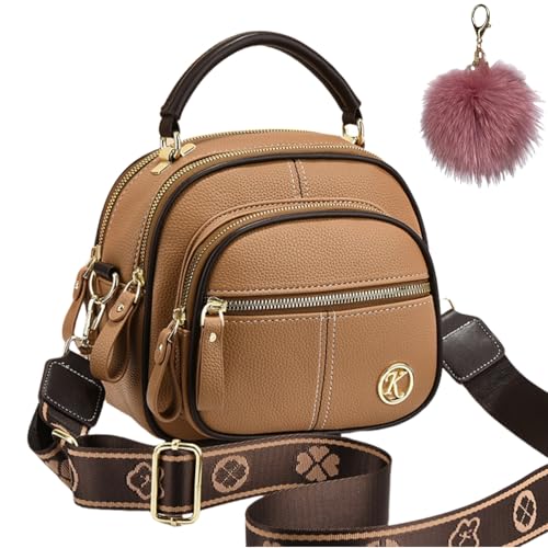 Coefficienta Classic Multi Compartment Crossbody Bag,Women Stylish Top Handbag,Large Capacity Retro Shoulder Bag